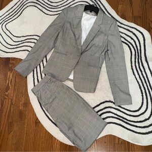 H&M Light Gray Plaid Suit